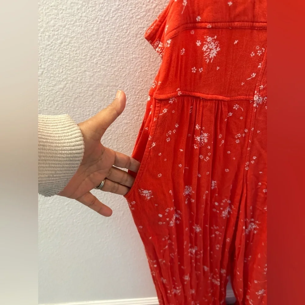 Free People Sweet In The Streets One-Piece Floral Jumpsuit size Small